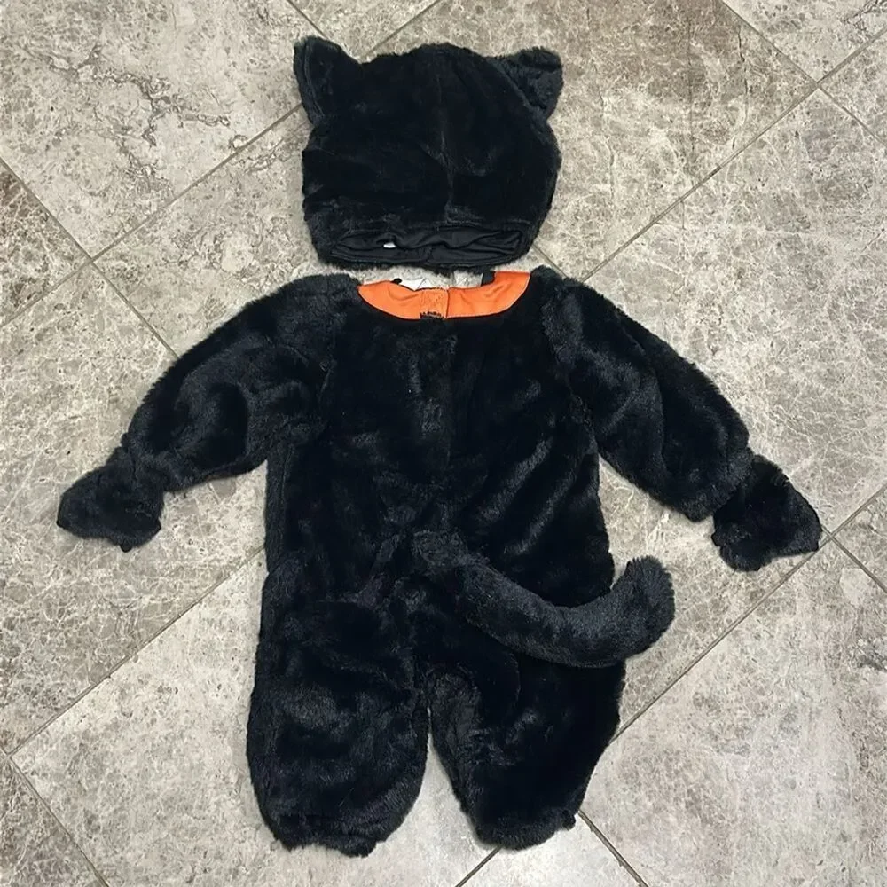 Cuddly Black Cat Halloween Costume NEW Size 0-6 Month
